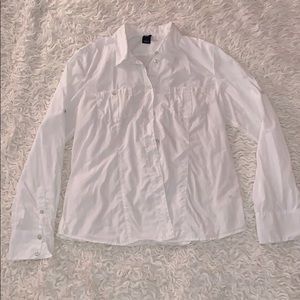Gap white button down shirt